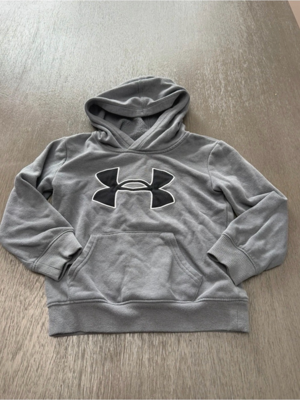Under Armour Kids Grey Hoodie with Black Logo